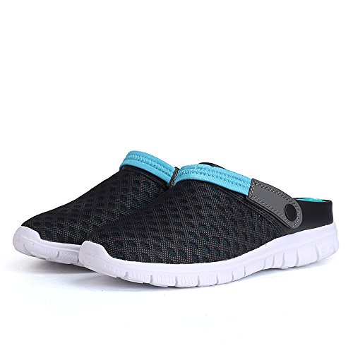 Yvelands Hombre Mujer Verano Sandalia Malla Transpirable Acolchado Playa Chanclas Zapatos(Negro,40)