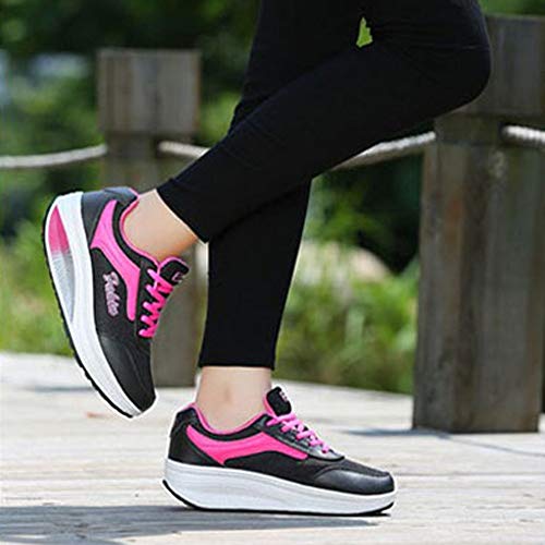 Zapatillas de Deporte Respirable para Correr Deportes Zapatos Running Cojines de Aire Calzado Mecedora Net para Estudiante Volar Zapatos Deportivas de Mujer Gimnasia Ligero Sneakers Atletismo riou