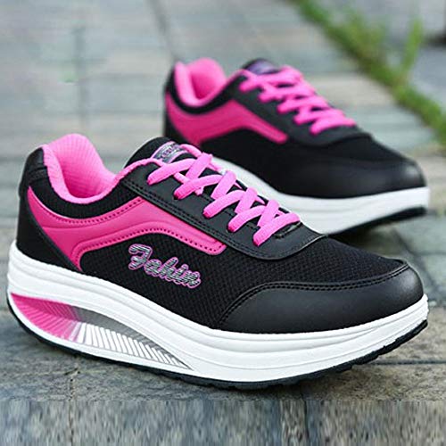 Zapatillas de Deporte Respirable para Correr Deportes Zapatos Running Cojines de Aire Calzado Mecedora Net para Estudiante Volar Zapatos Deportivas de Mujer Gimnasia Ligero Sneakers Atletismo riou