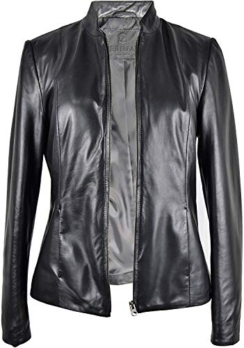 Zerimar Chaqueta Mujer | Cazadora Mujer Piel de Cordero Natural Premium | Cazadora Mujer | Cazadora Cuero | Chaqueta Cuero | Cazadora Piel