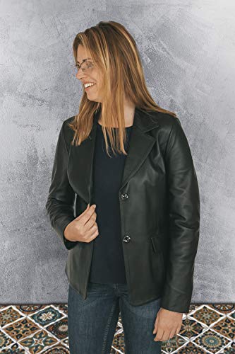 Zerimar Chaqueta Mujer Piel | Cazadora Mujer | Chaqueta Americana Mujer Cuero | Cazadora Cuero | Americana Cazadora Cuero Mujer | Chaqueta Elegante Mujer