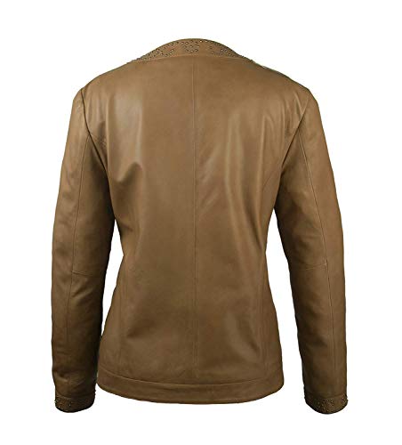 Zerimar Chaqueta Mujer Tallas Extragrandes | Chaqueta Cuero Mujer | Cazadora Mujer | Chaqueta Elegante Mujer | Chaqueta Piel Casual | Cazadora Casual Mujer | Chaqueta Mujer de Piel