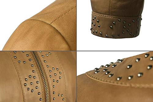 Zerimar Chaqueta Mujer Tallas Extragrandes | Chaqueta Cuero Mujer | Cazadora Mujer | Chaqueta Elegante Mujer | Chaqueta Piel Casual | Cazadora Casual Mujer | Chaqueta Mujer de Piel