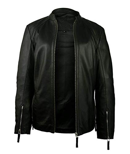 Zerimar Chaqueta Mujer Tallas Extragrandes | Chaqueta Cuero Mujer | Cazadora Mujer | Chaqueta Elegante Mujer | Chaqueta Piel Casual | Cazadora Casual Mujer | Chaqueta Mujer de Piel