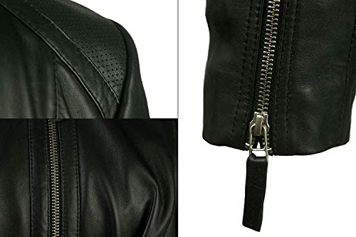 Zerimar Chaqueta Mujer Tallas Extragrandes | Chaqueta Cuero Mujer | Cazadora Mujer | Chaqueta Elegante Mujer | Chaqueta Piel Casual | Cazadora Casual Mujer | Chaqueta Mujer de Piel