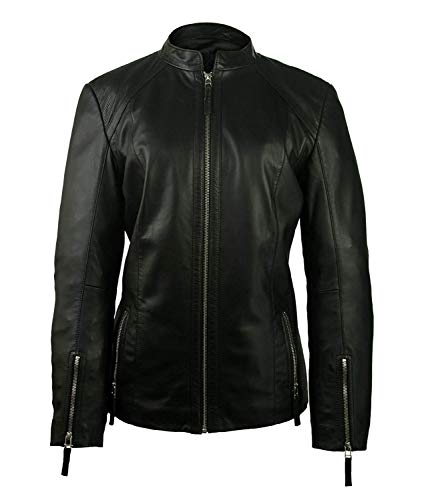 Zerimar Chaqueta Mujer Tallas Extragrandes | Chaqueta Cuero Mujer | Cazadora Mujer | Chaqueta Elegante Mujer | Chaqueta Piel Casual | Cazadora Casual Mujer | Chaqueta Mujer de Piel