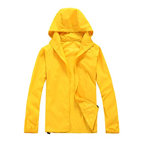 ZKOO Deportiva Chaqueta Unisex Anti-Ultravioleta Exodus Softshell Jacket Ropa al Aire Libre Chaqueta para Mujer Hombre Amarillo