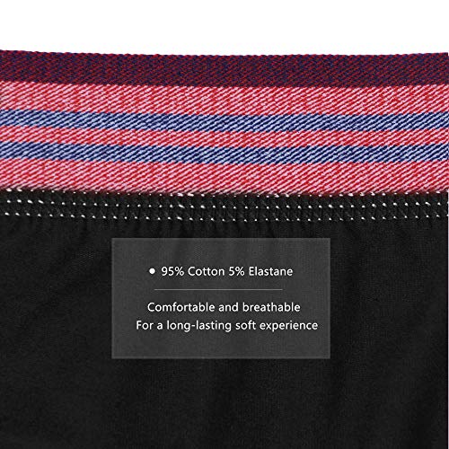 ZLYC Braguitas de algodón para mujer, cómodas, braguitas hipster, suaves, de corte alto 4 unidades (negro, azul marino, gris, rojo). L