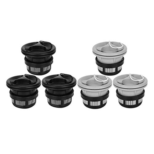 ZRNG 3pc Kayak Válvula de Aire con Malla de Filtro Barco Inflable Enchufe de Drenaje de Aire Vent Surfboard Valvlev Surf Surf Surf Board Válvula de Aire de Seguridad (Color : Black)