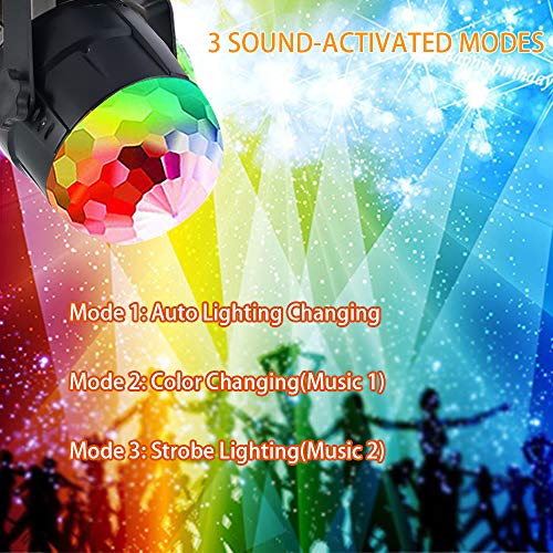 ZStarlite Bola de Luces Discoteca Giratoria para Fiesta con Cable USB, Control Remoto