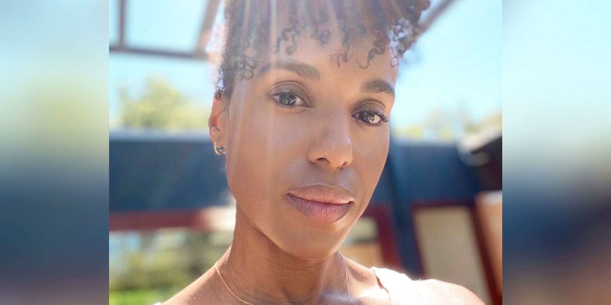 Kerry Washington, de 44 años, tiene una piel radiante de nivel superior en su selfie de Instagram al natural