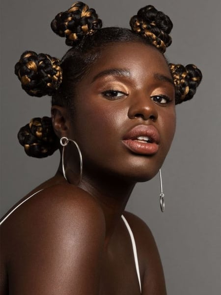 13 peinados con nudos bantú que están de moda