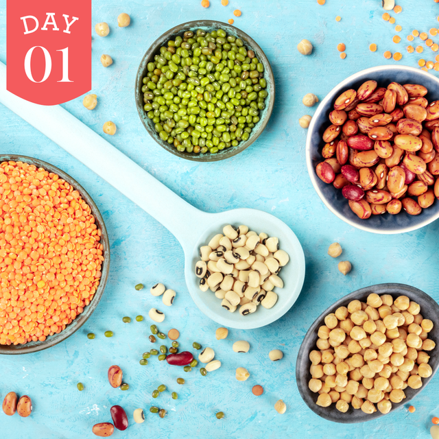 Primer día: Aumentar las proteínas vegetales