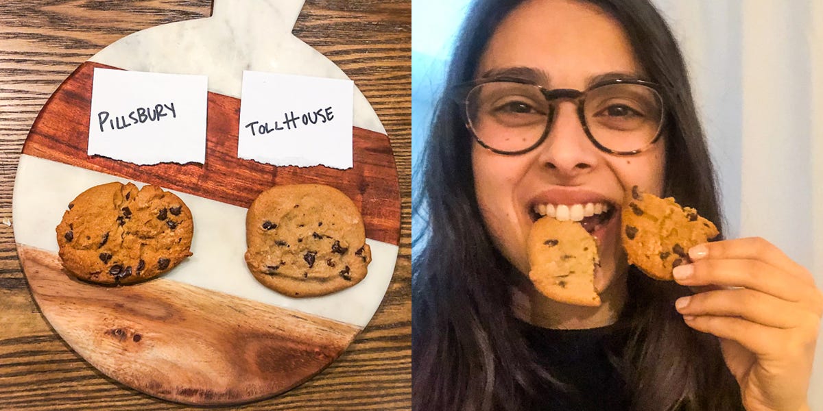 Probé los panecillos de masa de galleta listos para hornear de Pillsbury y Nestlé Toll House y descubrí que la diferencia está en la textura
