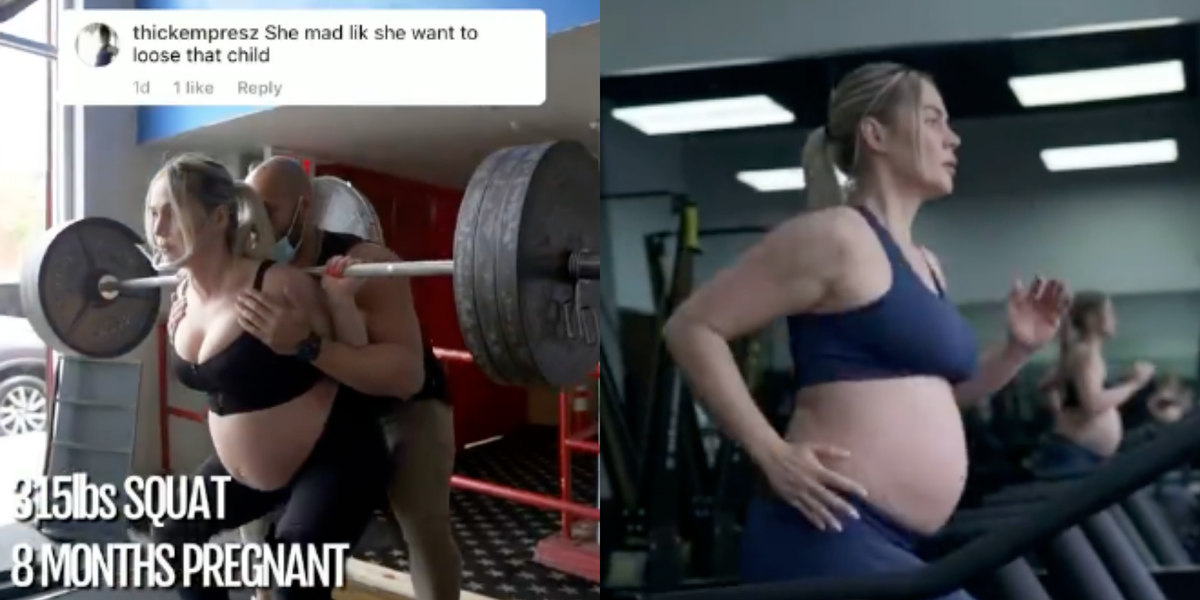 Una influencer de fitness reclamó los comentarios negativos que criticaban sus hábitos de ejercicio durante el embarazo