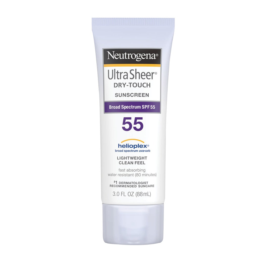 Neutrogena sunscreen on white background