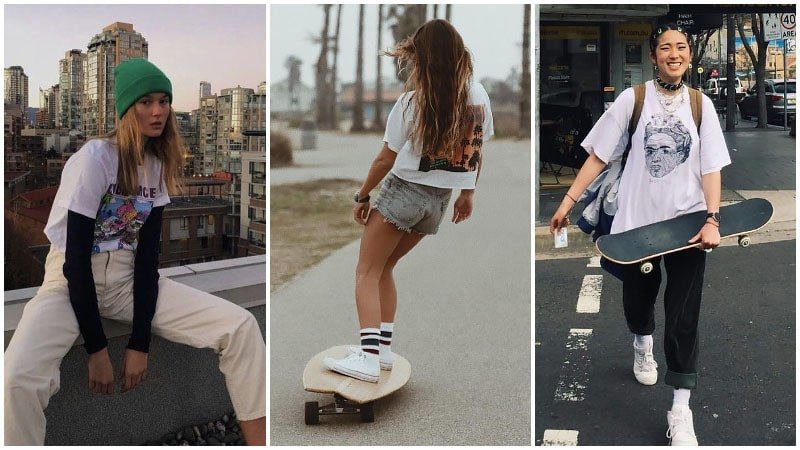Estos conjuntos de patinadora para niña son geniales y despreocupados
