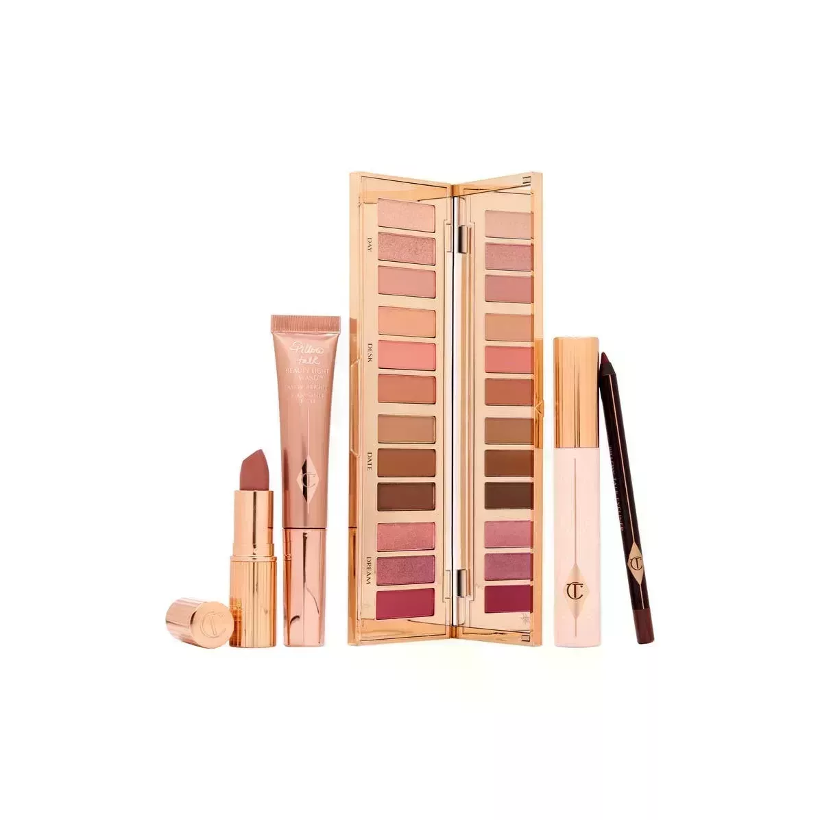 Charlotte Tilbury Pillow Talk Beauty Set on white background