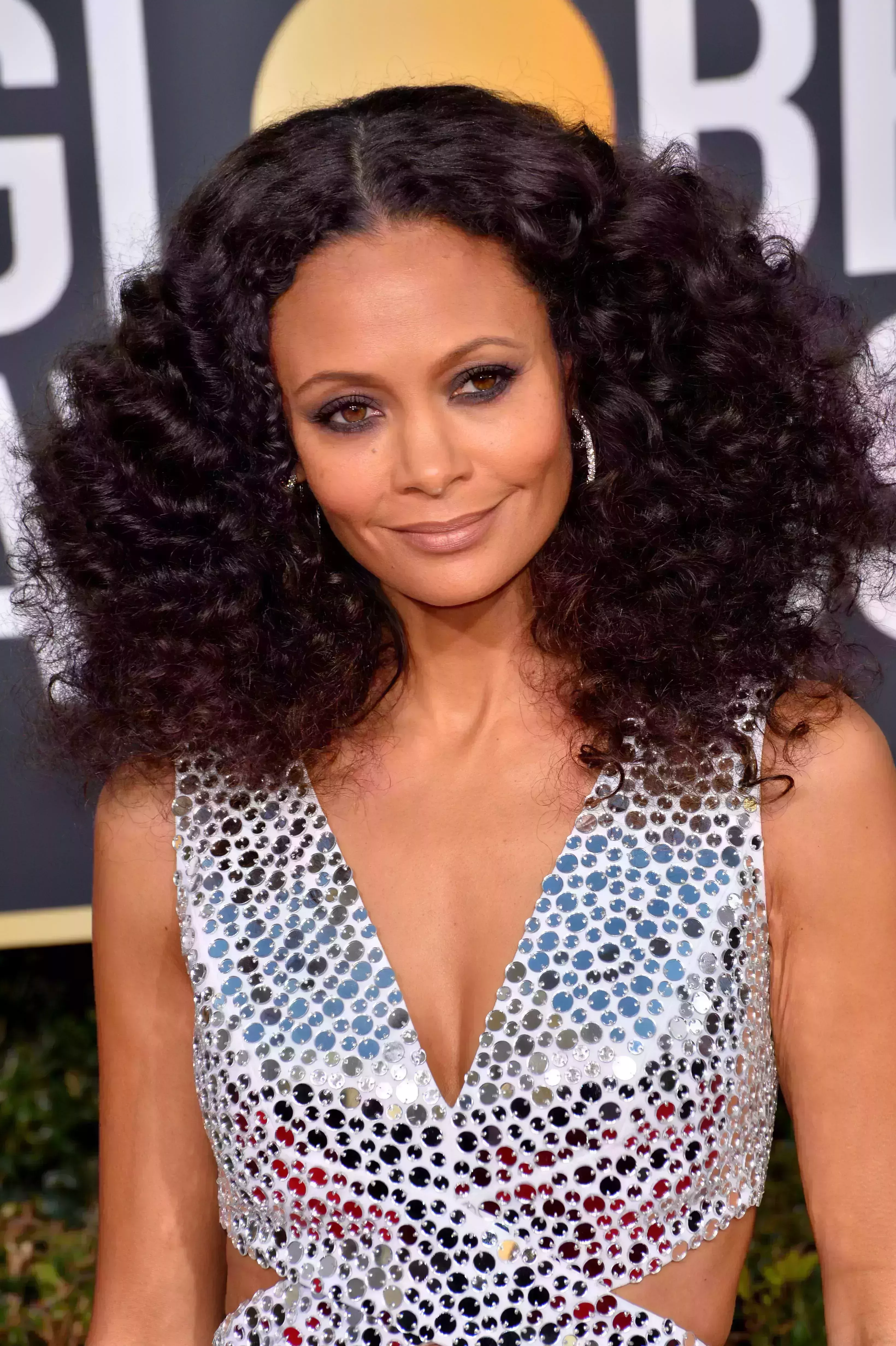 Thandie Newton’s Middle-Parted Afro