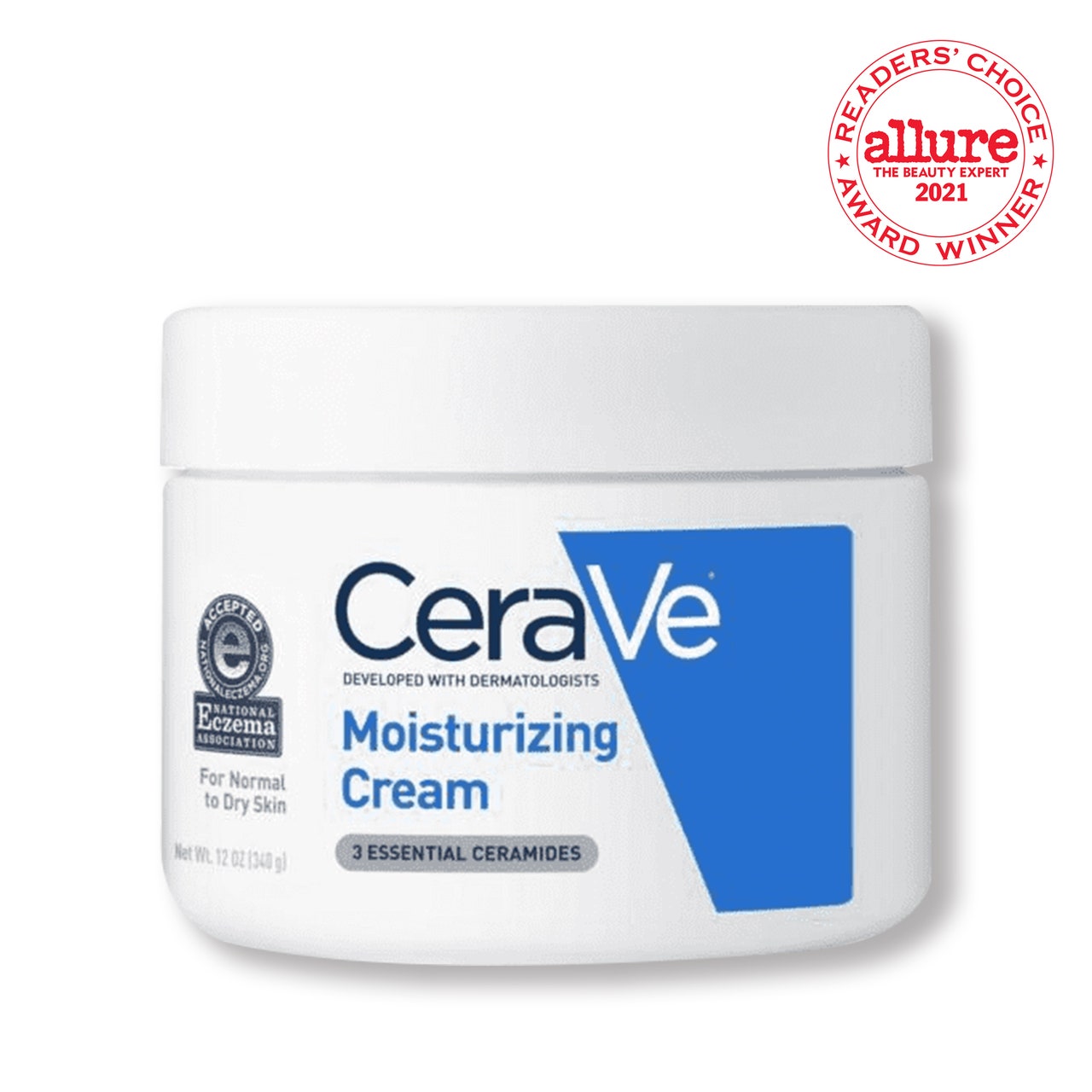 CeraVe body lotion on clear background