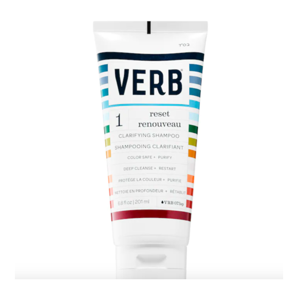 Verb Reset Clarifying Shampoo on white background