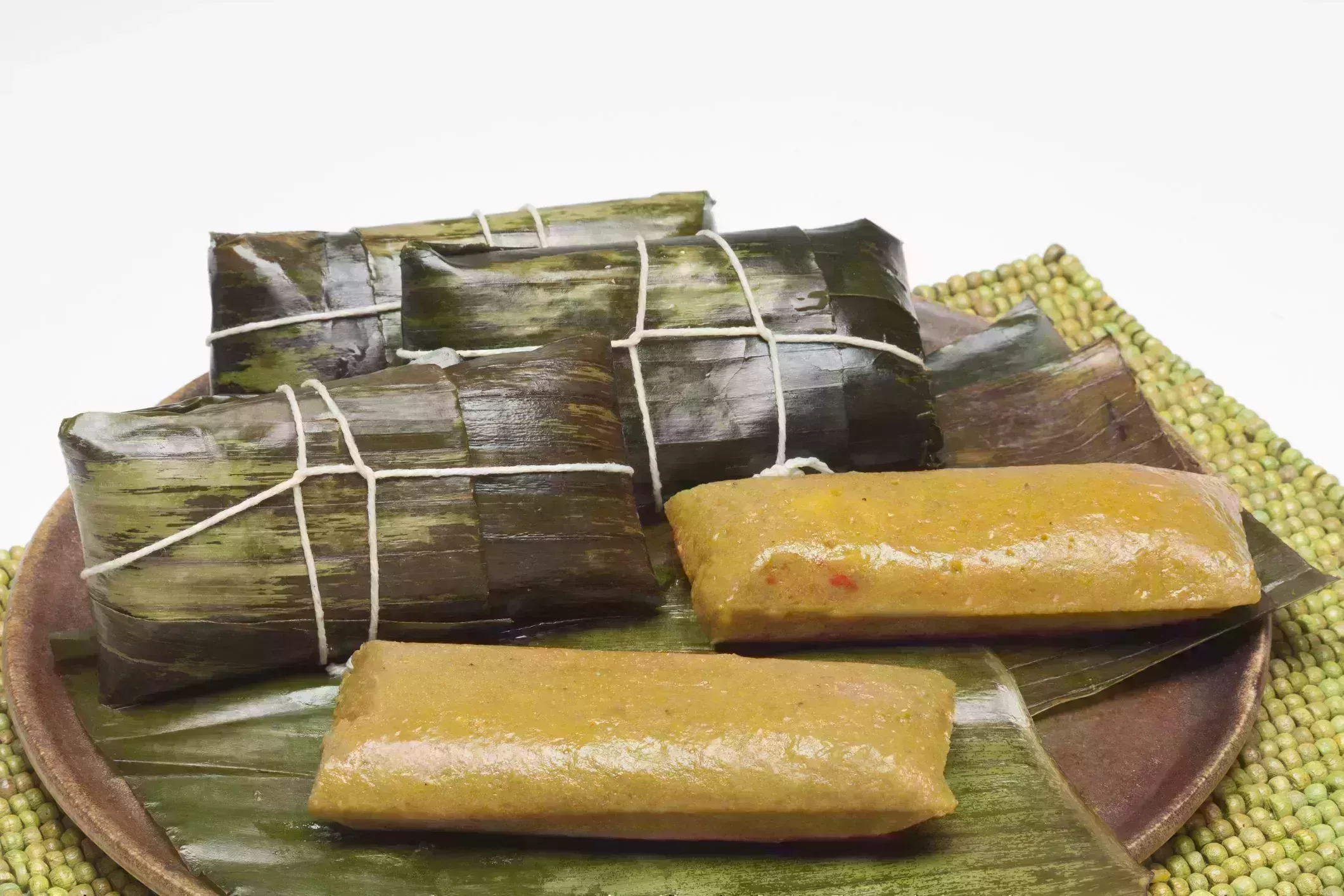 pasteles en hoja or dominican pasteles on a dish