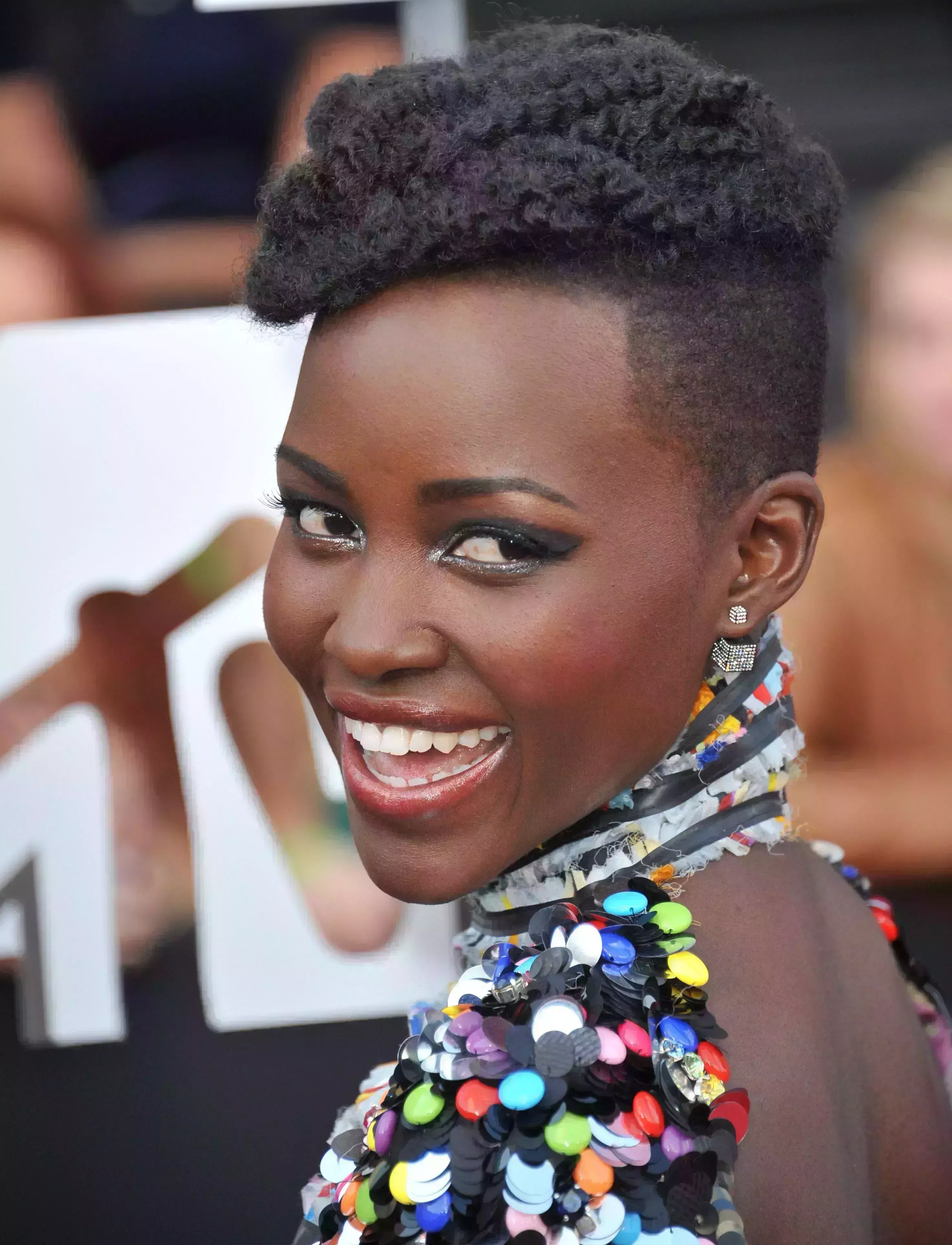 Lupita Nyong’o with Her Crown Undercut