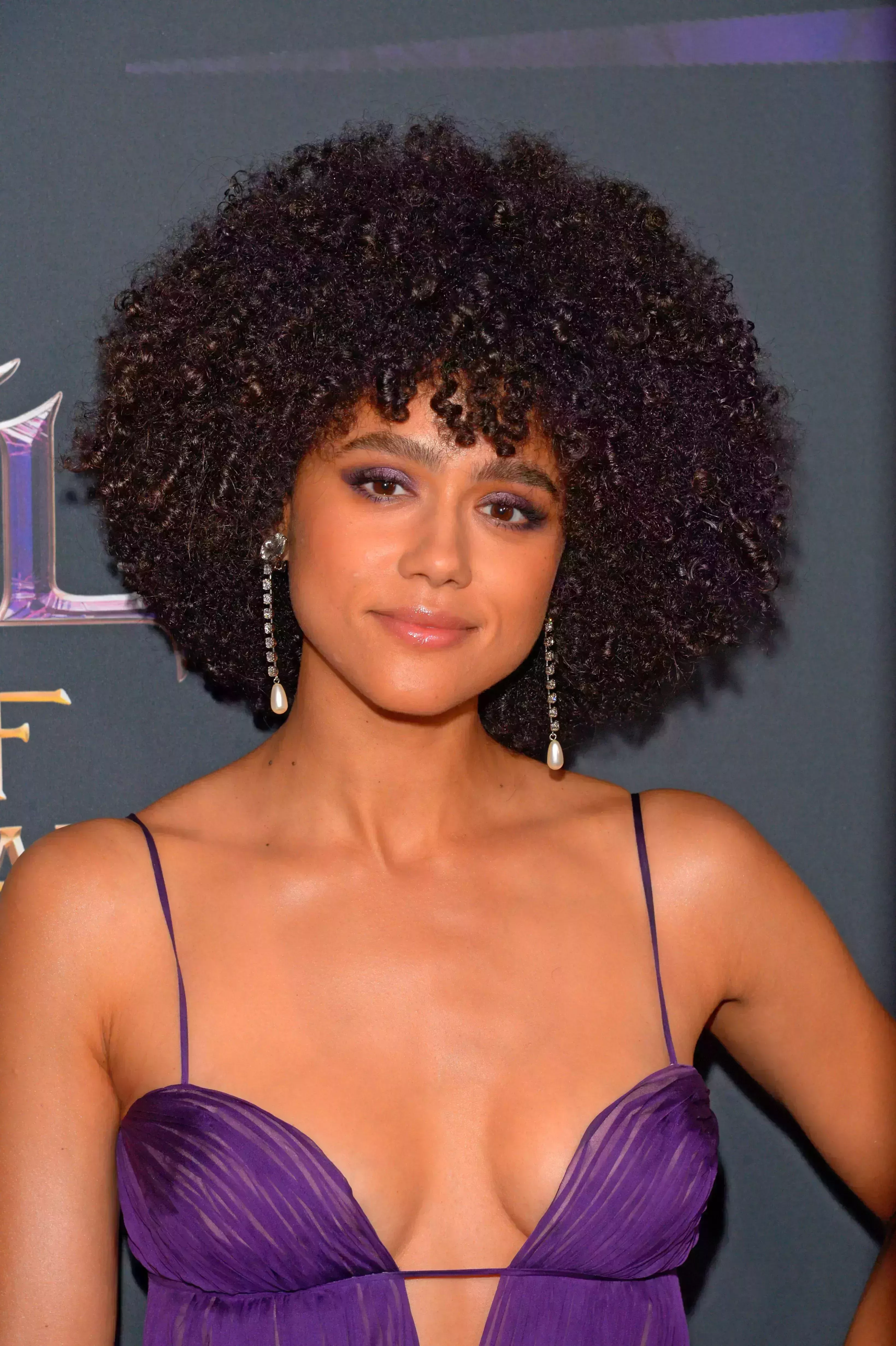 Nathalie Emmanuel’s Round Afro Bob