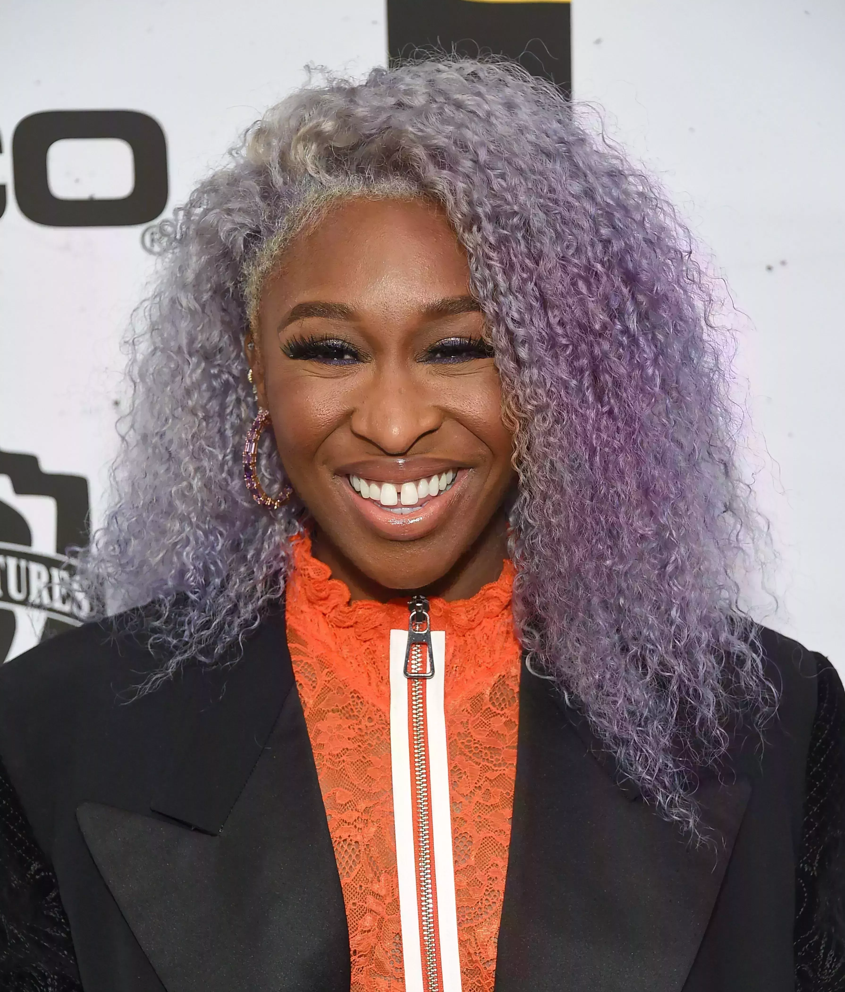 Cynthia Erivo’s Purple Curly Lob