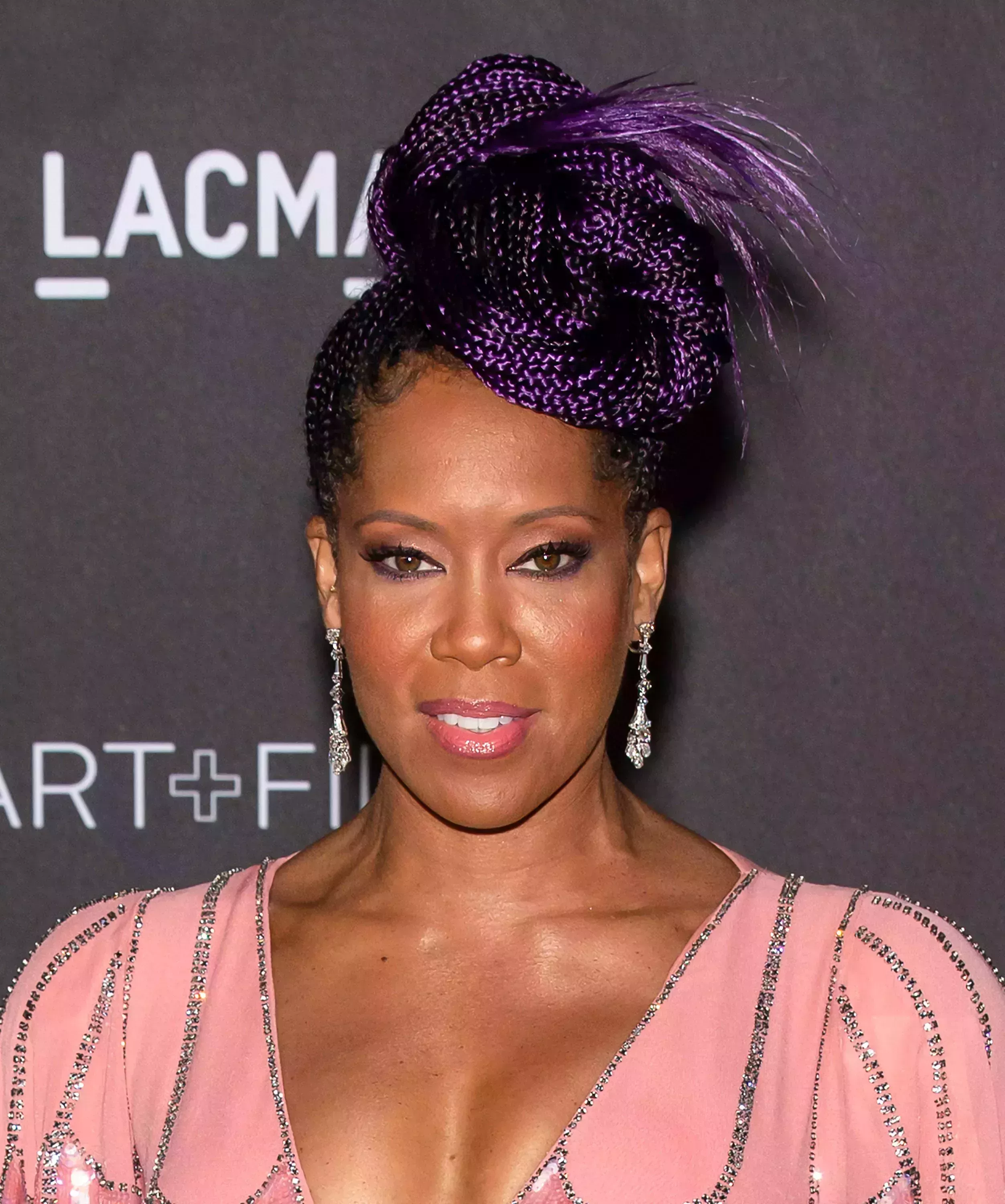 Regina King’s Purple Box Braids