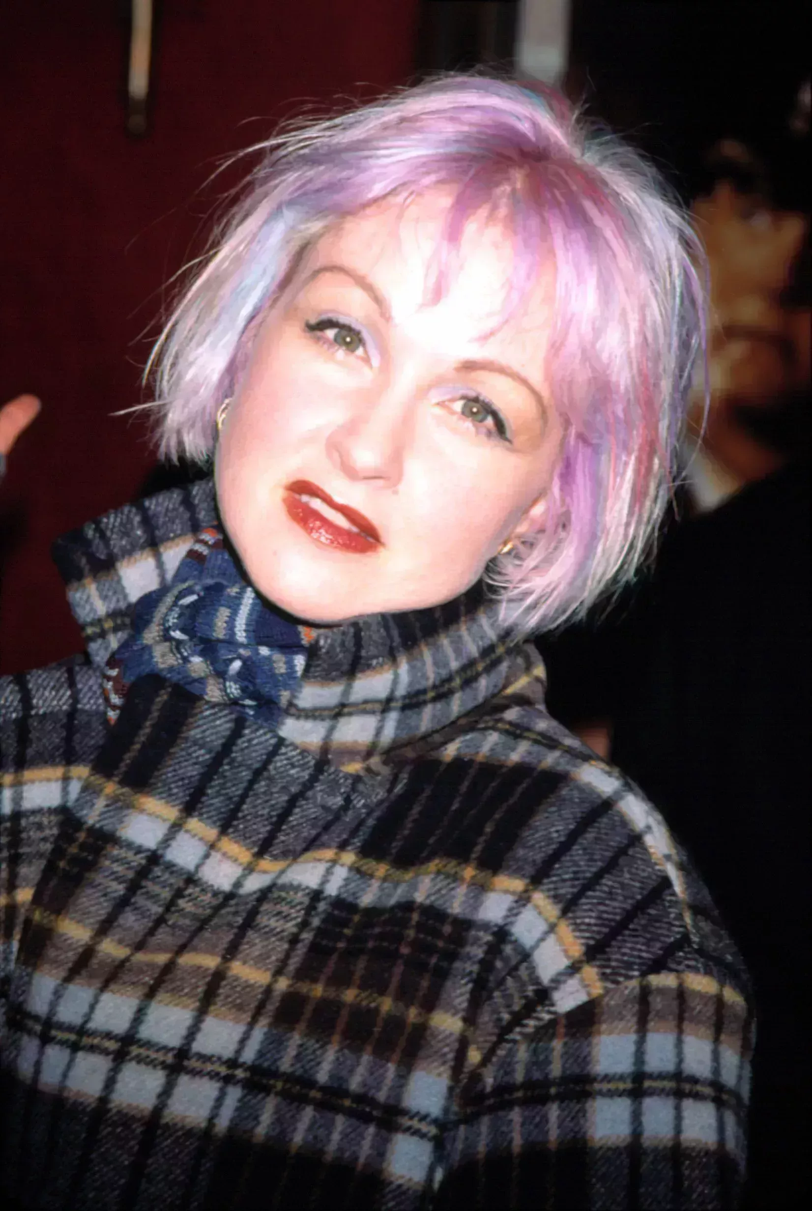 Cyndi Lauper’s Purple, Blue and Silver Highlights