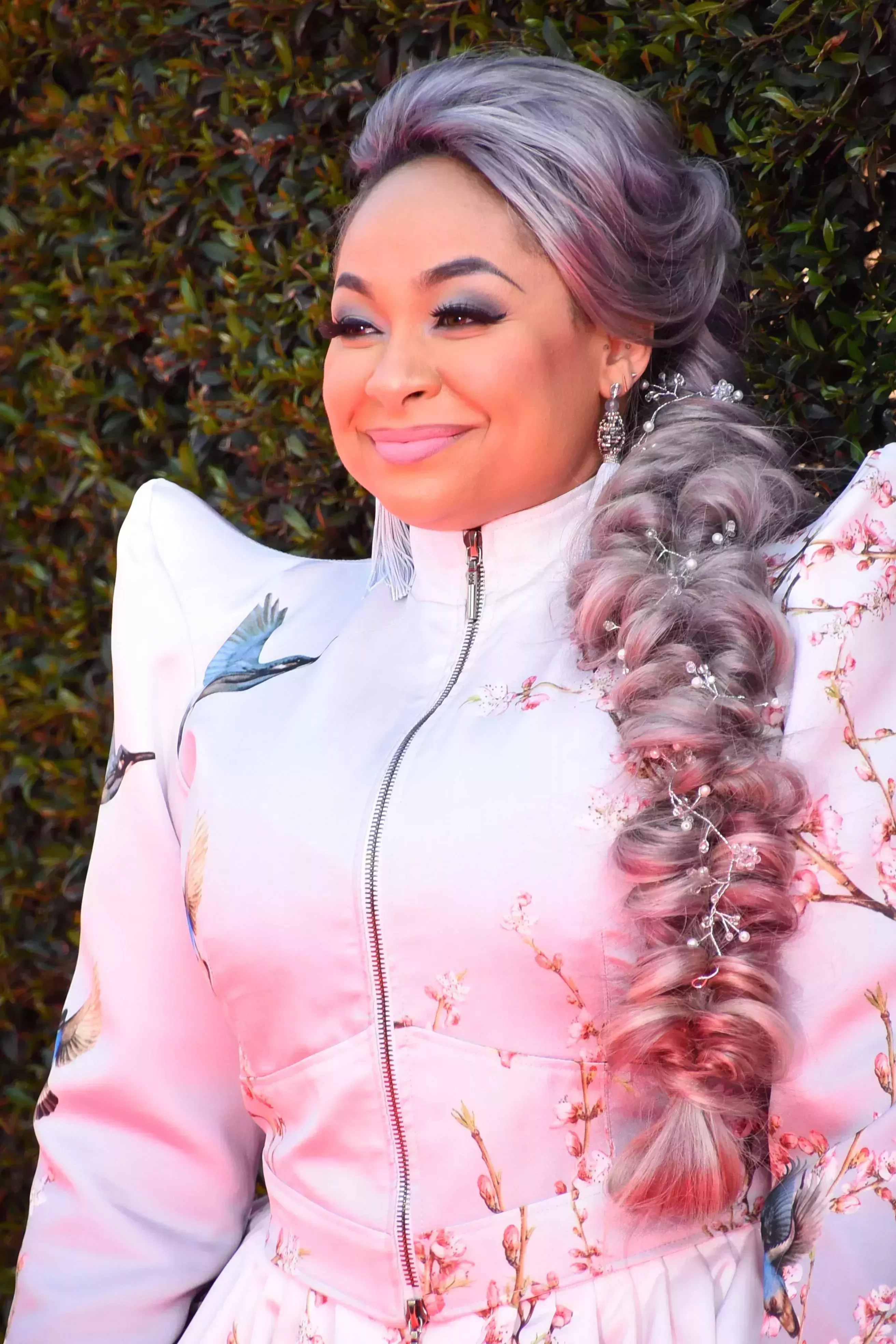 Raven Symone’s Lavender Hair with Silver Highlights