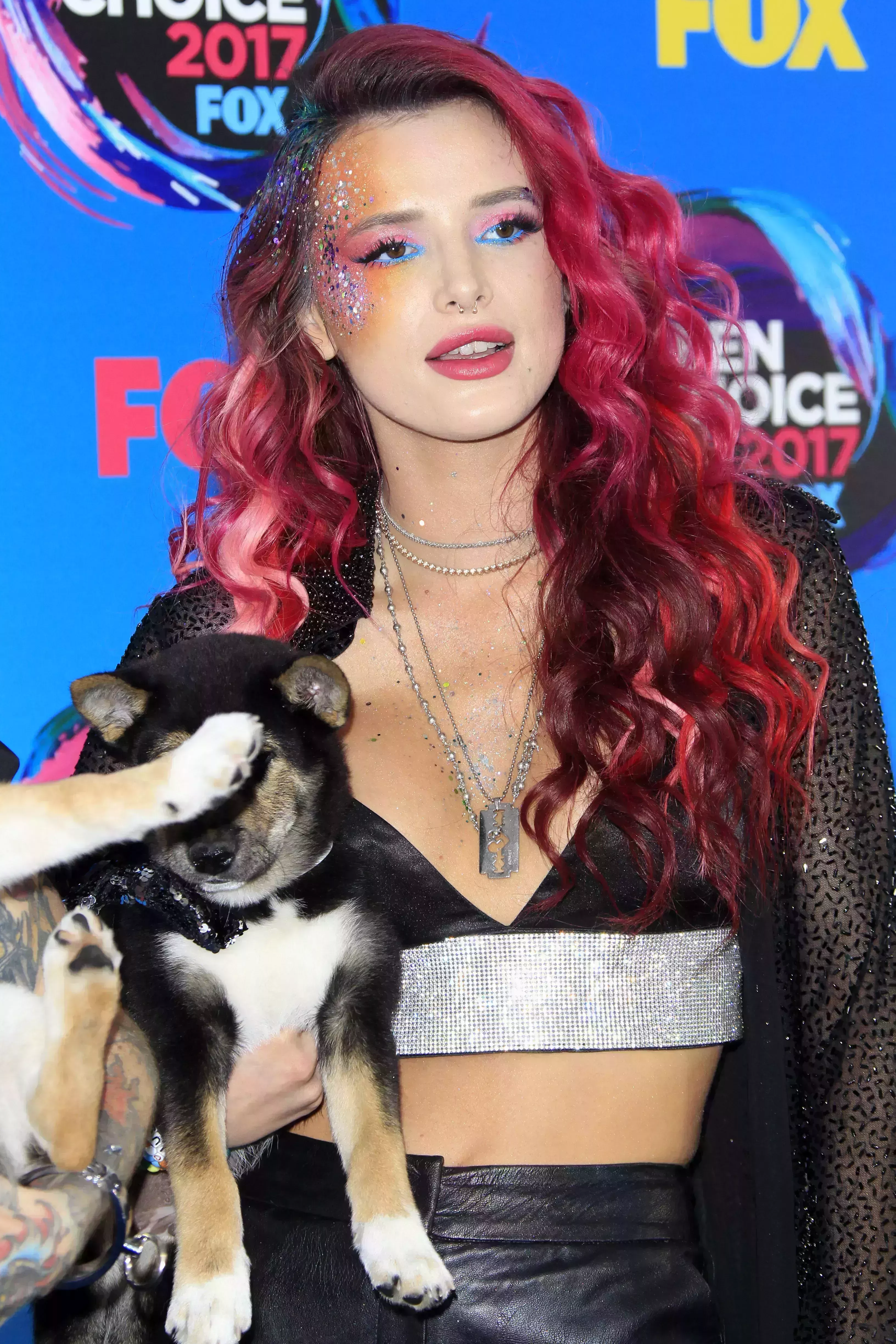 Bella Thorne’s Red Hair with Purple Highlights