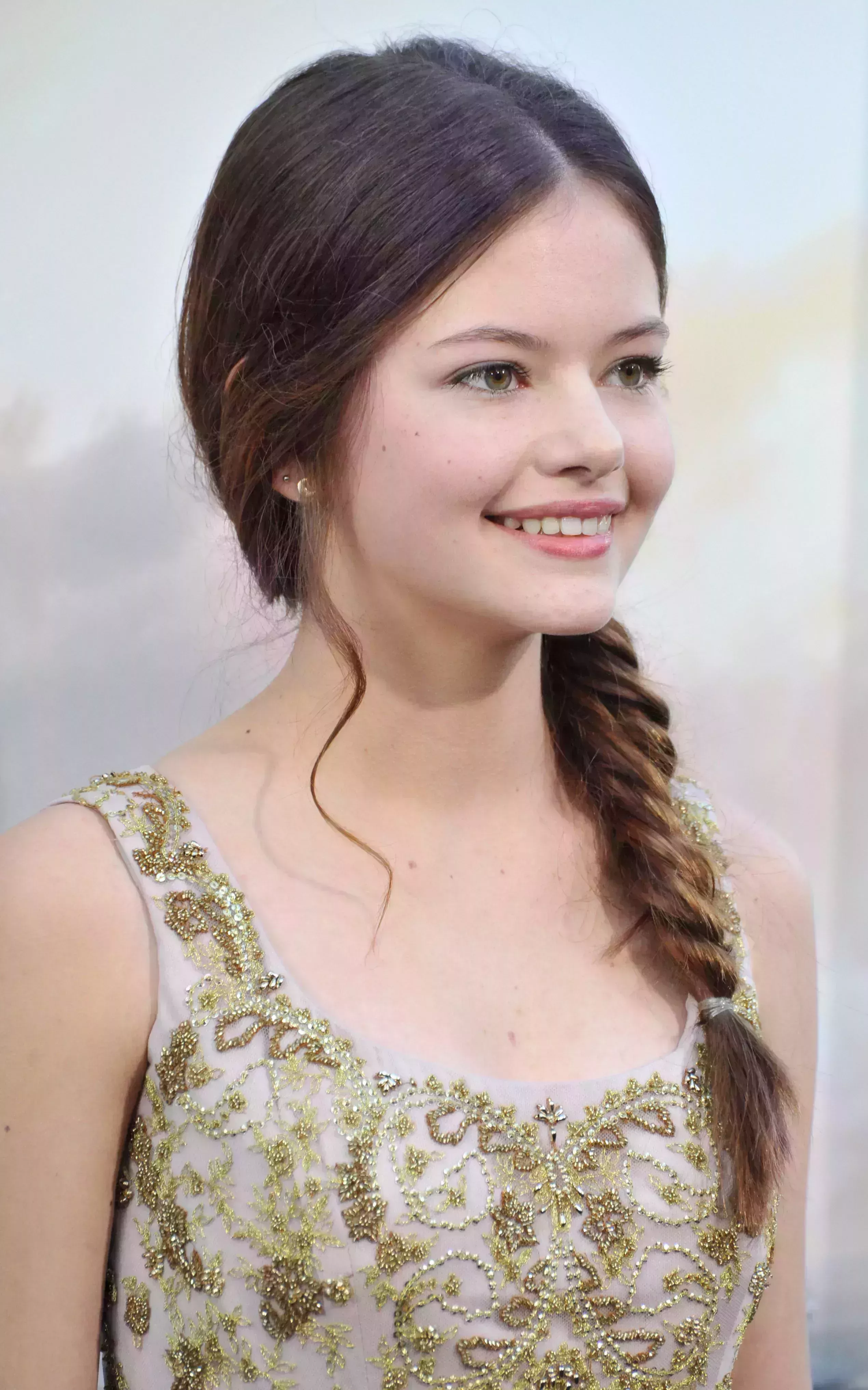 Mackenzie Foy with a Cute Rope Braid