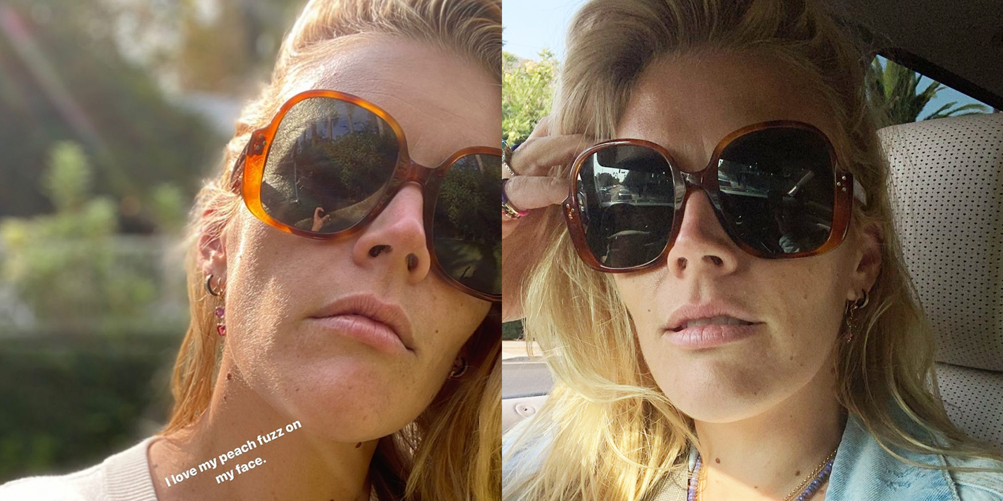 Busy Philipps, de 42 años, celebra su "pelusa de melocotón" en nuevos y brillantes selfies sin maquillaje en Instagram