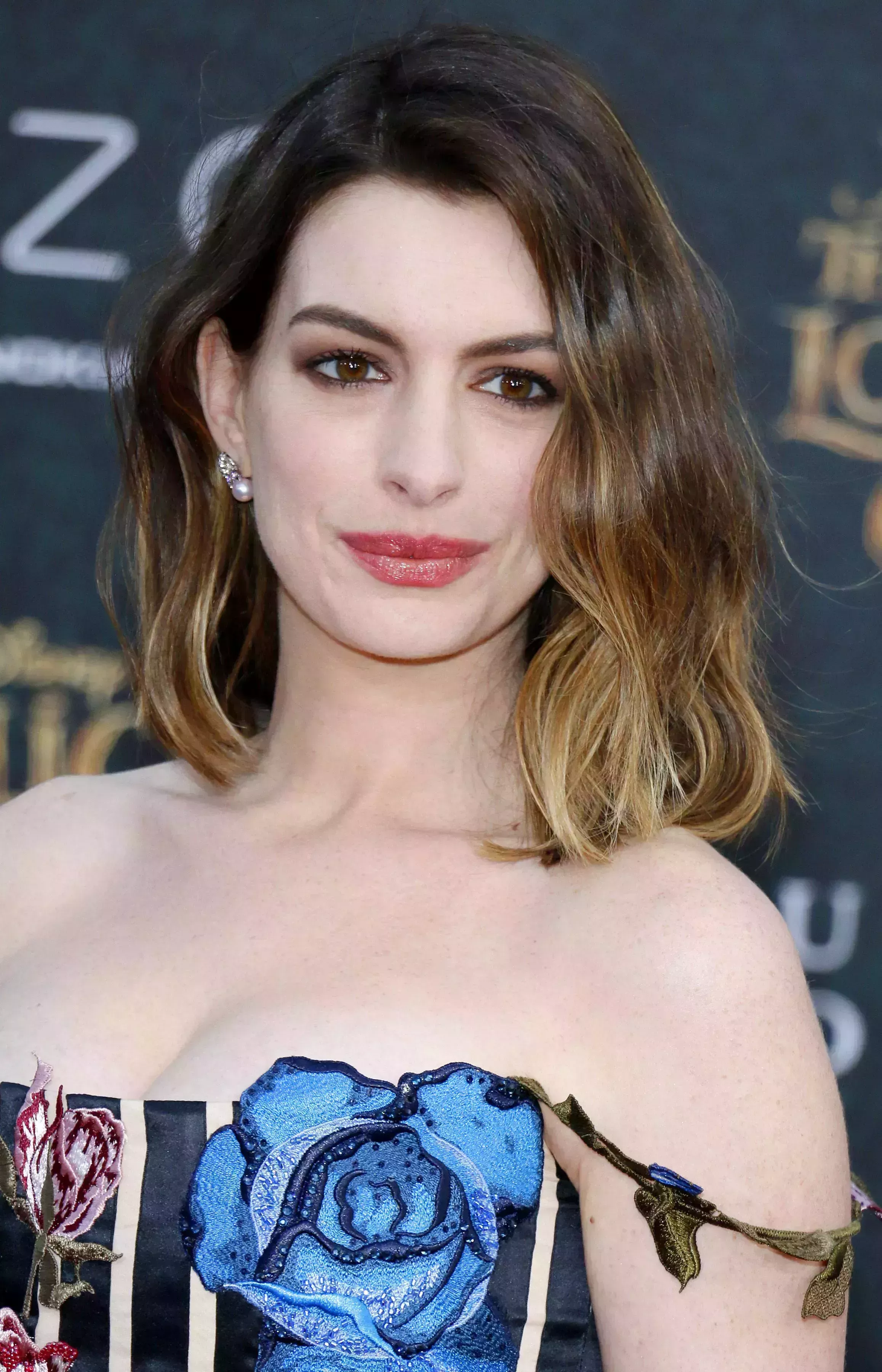 Anne Hathaway’s Dip-Dyed Chocolate Brown Hair