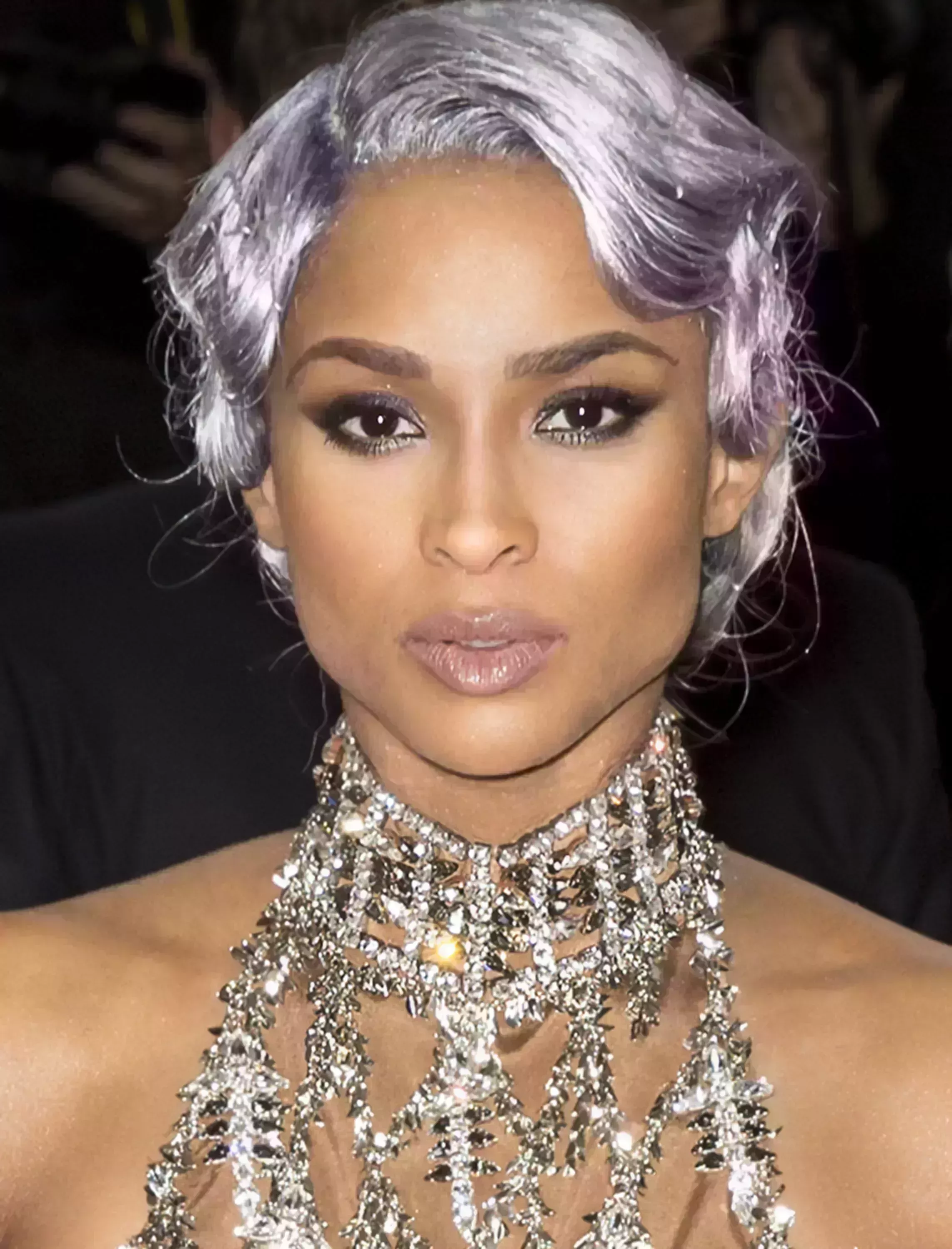 Ciara’s Silver Hair with Black Highlights