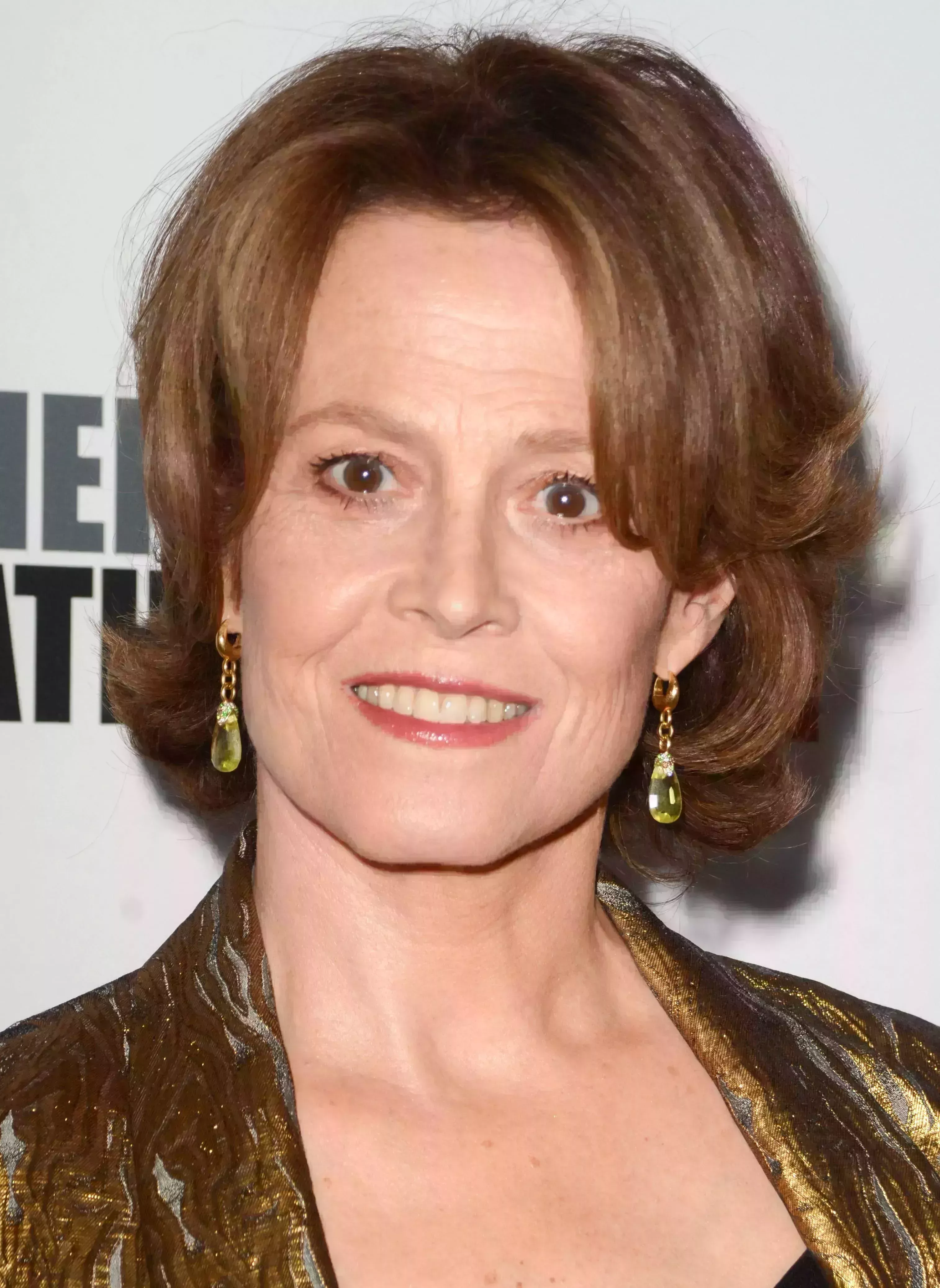 Sigourney Weaver’s Brown bob with Curtain Bangs