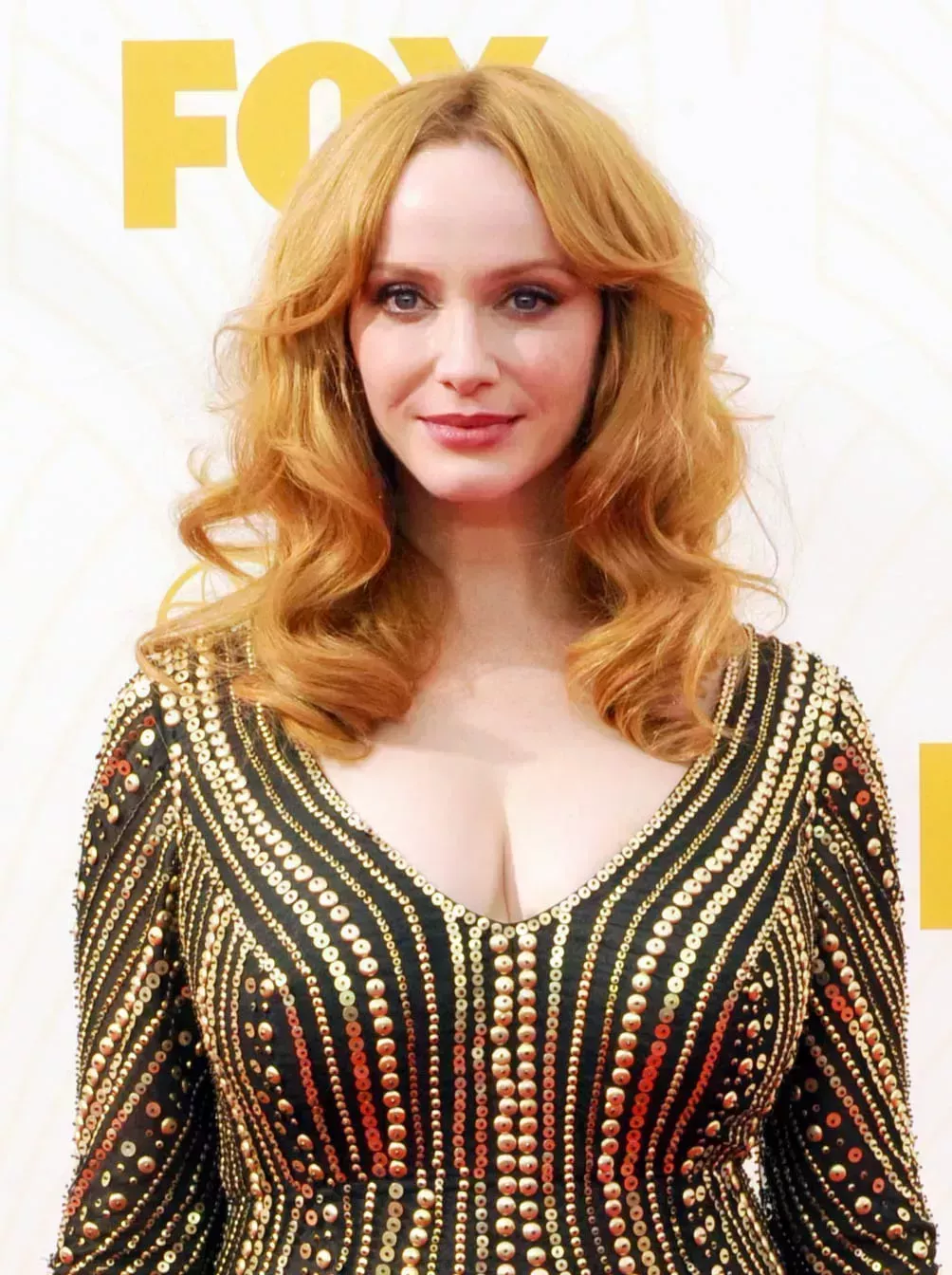 Christina Hendricks Luscious Waves with a Middle Part