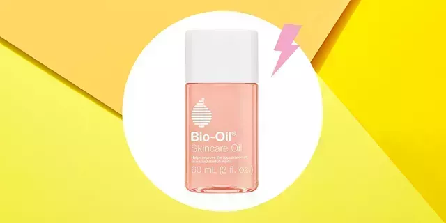 bio oil on yellow background