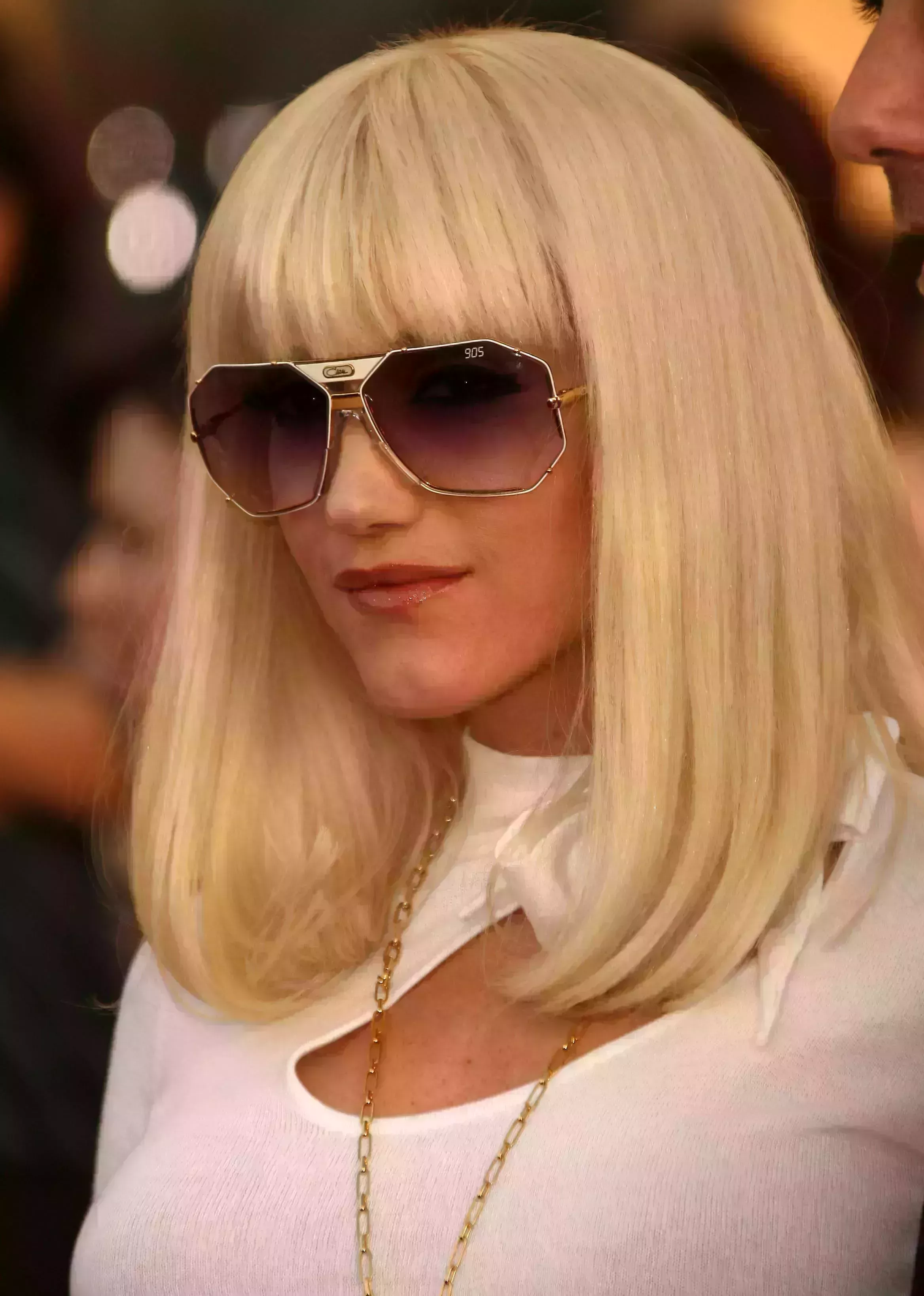 Blonde Long Bob and Straight Fringe