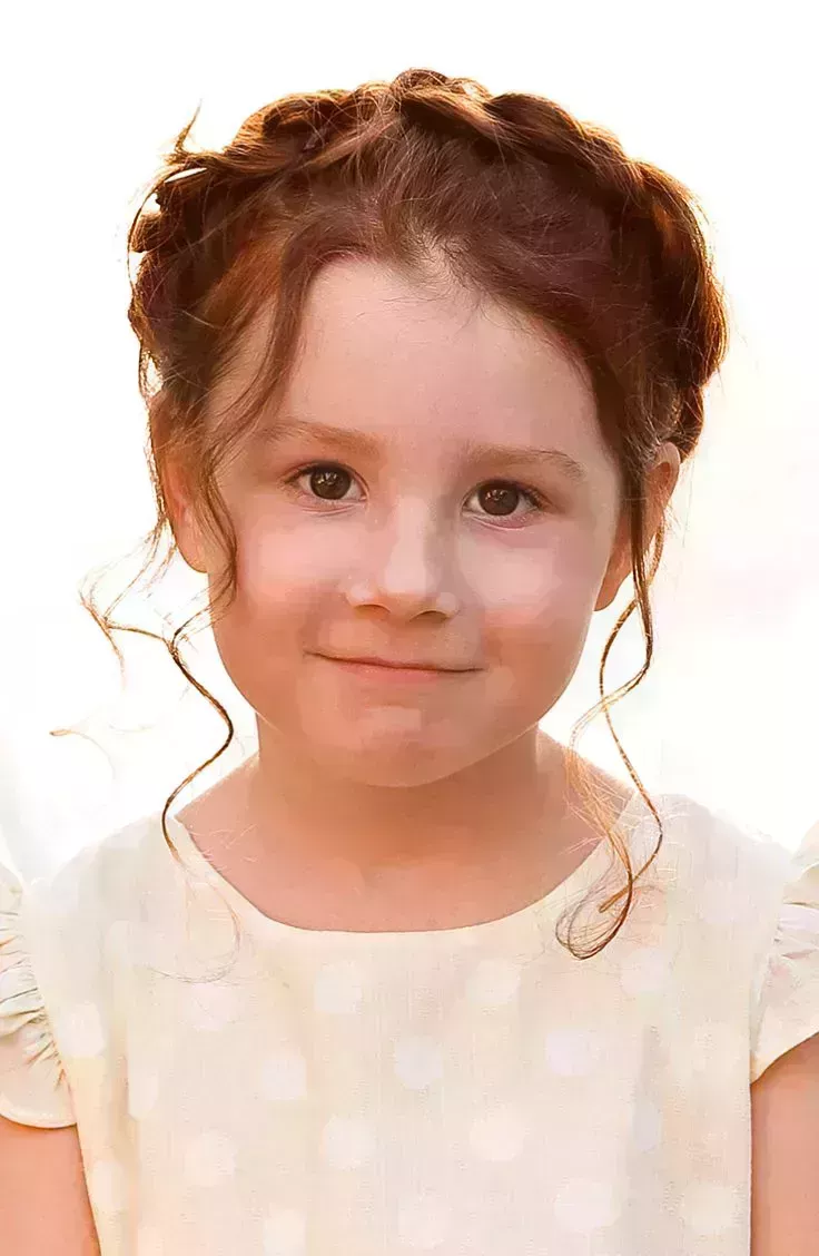 Girl in Messy Crown Braid