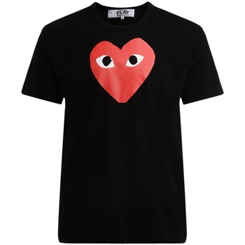 Comme Des Garcons Camiseta Camiseta de hombre negra con corazón