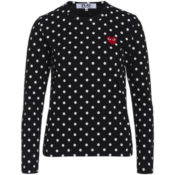 Comme Des Garcons Camiseta manga larga T-shirt Play by Comme des Garçons negra con lunares