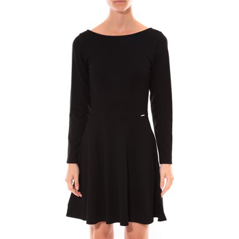 Coquelicot Vestido Robe Col V Noir 16201