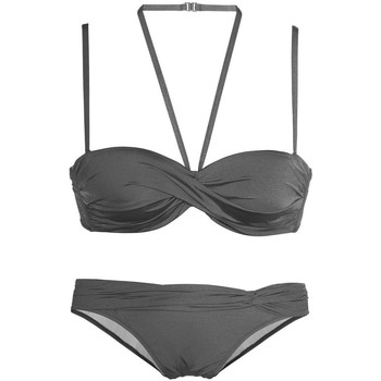 Lascana Bañador Grey 2 piezas Conjunto de bikini con bandeau