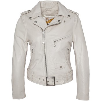 Schott Cazadora de cuero PERFECTO FEMME Blanc LCW 8600