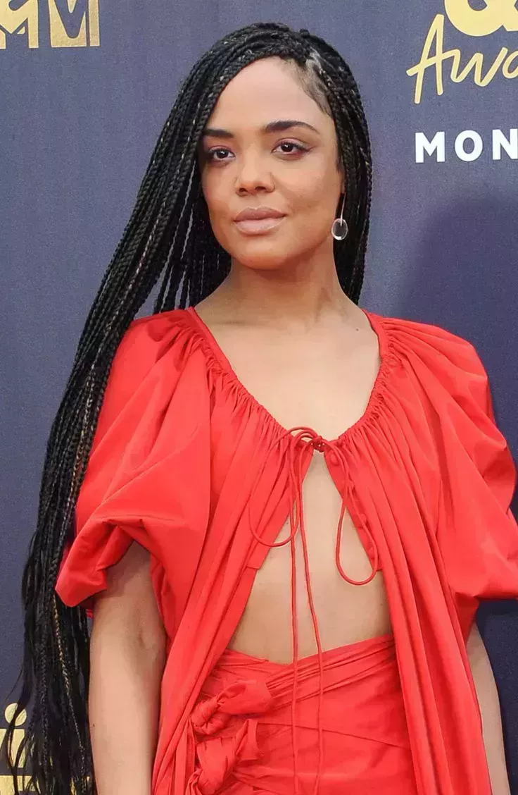 Tessa Thompson’s Long Senegalese Twists Hairstyle