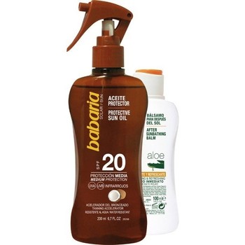 Babaria Protección solar ACEITE DE COCO SPF20 200ML + AFTERSUN 100ML