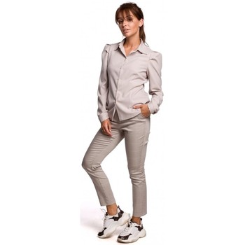 Be Camisa B165 Camisa de mangas abullonadas - beige